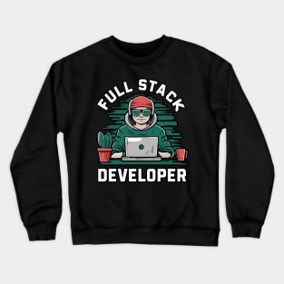 Full Stack Developer Hacker Themed Crewneck Sweatshirt